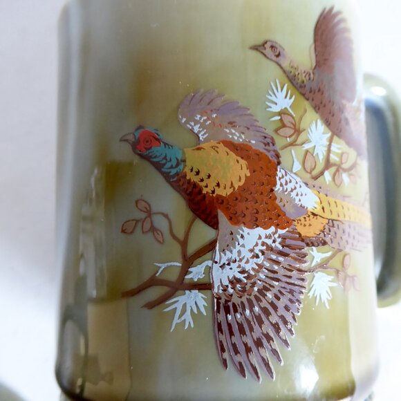 VINTAGE IRELAND IRISH WADE PORCELAIN HORSE CARRIAGE PHEASANT COFFEE MUG SET - Picture 13 of 15